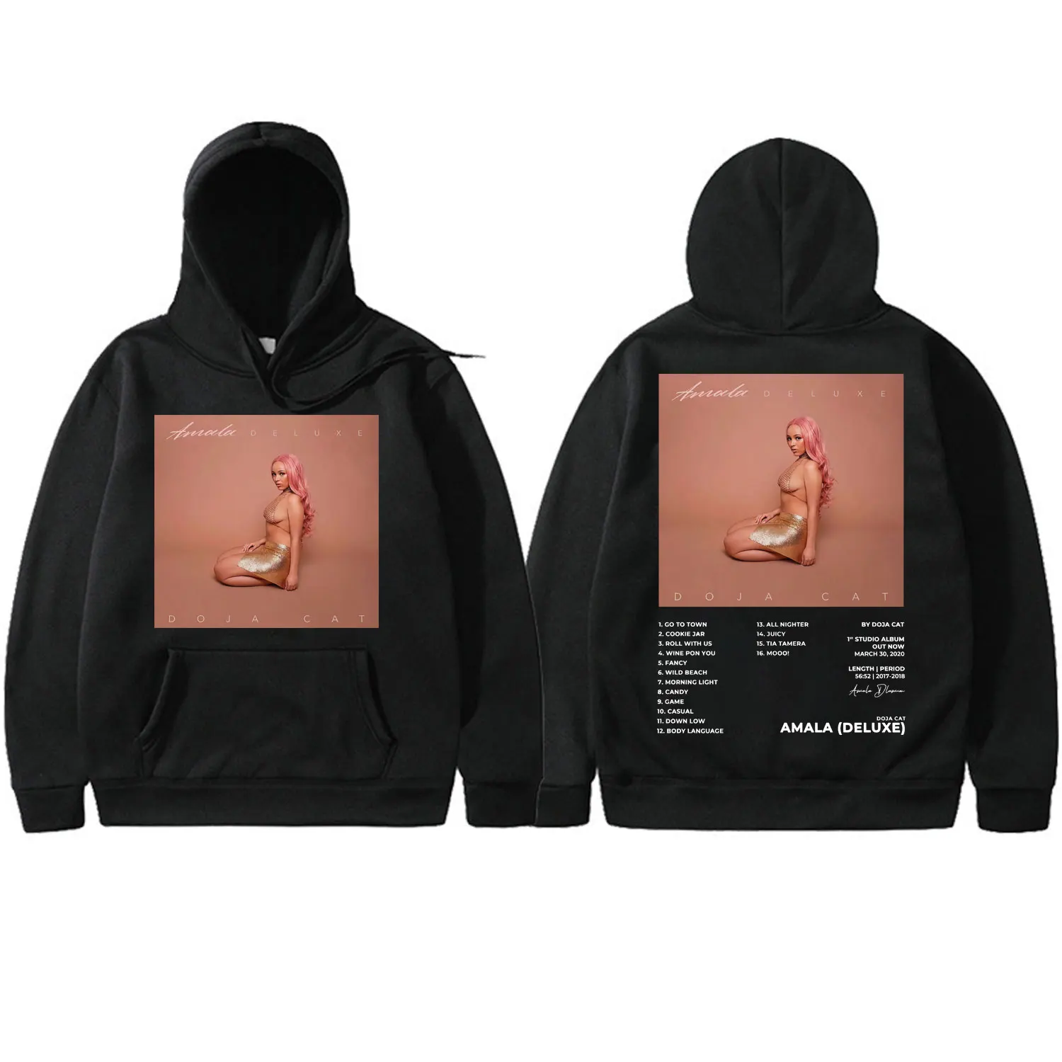 Singer Doja Cat Music Album Poster Graphic Hoodie Men's Women's Casual Fashion Hooded Sweatshirts High Quality Fleece Pullovers