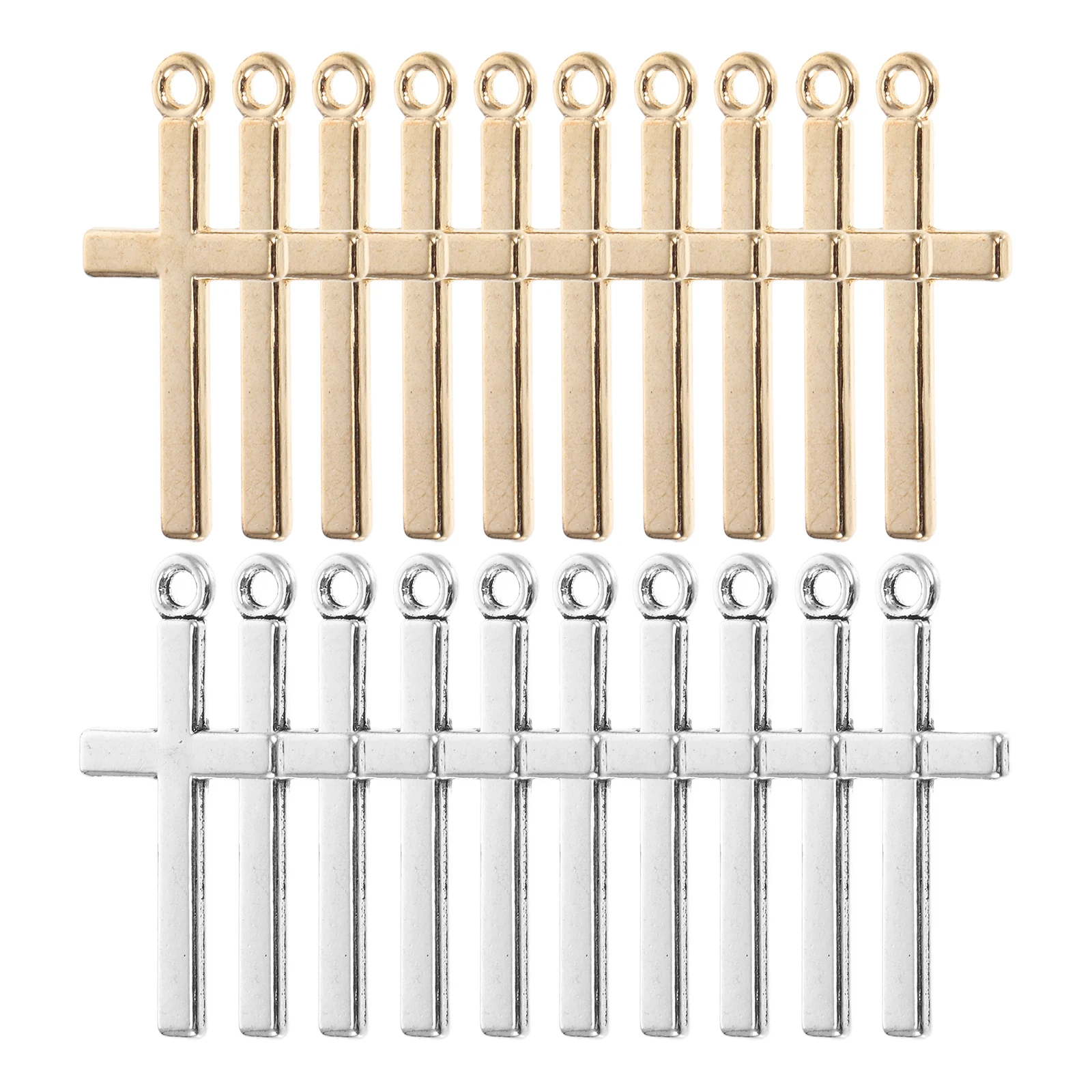 

20Pcs Cross Charms Minimalist Hollow Metal Pendants for DIY Necklace Bracelet Keychain Jewelry Craft Supplies Metal Cross Charms