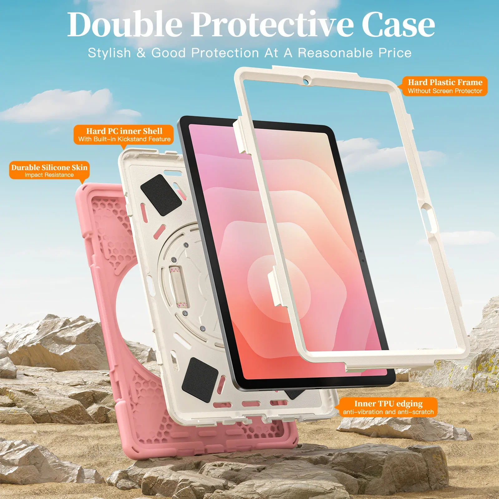 Armor Kids Case For Samsung Galaxy Tab S11 11 inch SM-X730 SM-X736 SM-X736B Tablet Cover Hard PC Stand Shockproof With Strap 4