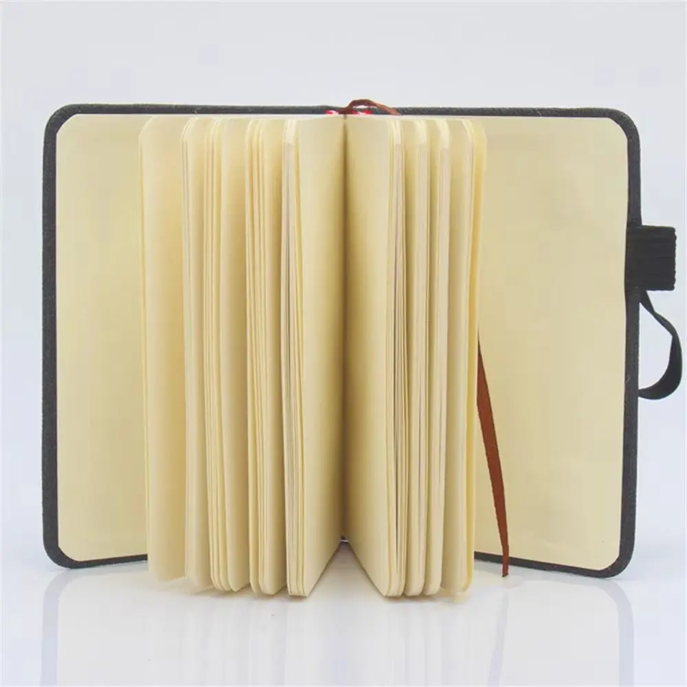 2pcs 100 Sheets A7 Mini Notebook Refillable Square Blank Page Notepad Thick Linen Cloth Grain Portable Pocket Memo Students