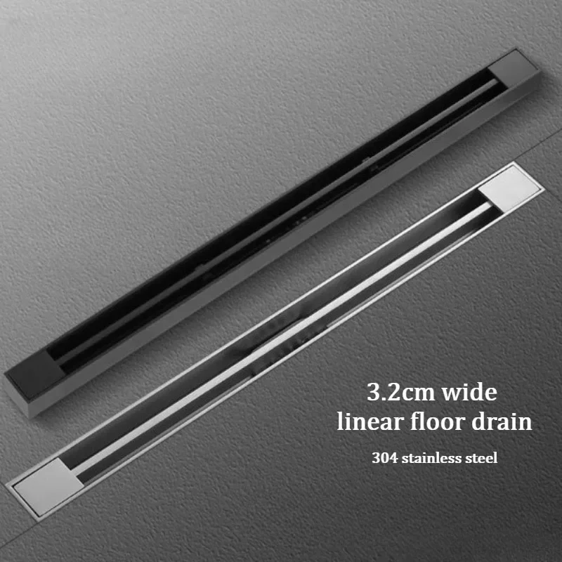 shower floor drain,gun ash 304 stainless steel extremely narrow linear floor drain,long large displacement deodorant floor drain