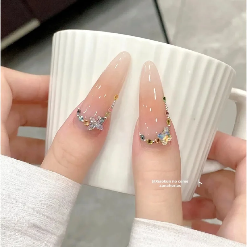 Ongles papillon scintillants en diamant, accessoires de luxe, couleurs mélangées, décorations Nail Art, Mini K9, strass, bijoux de manucure, 20 pièces