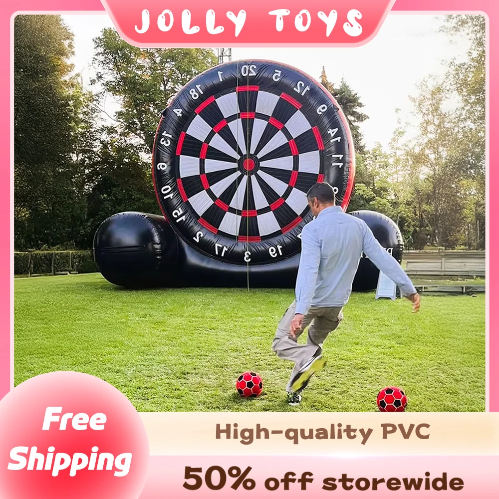 Riesige aufblasbare Fußball-Dartscheibe für draußen mit Fußball und Gebläse für Kick-Darts-Sportspiele, aufblasbare Spielaktivitäten