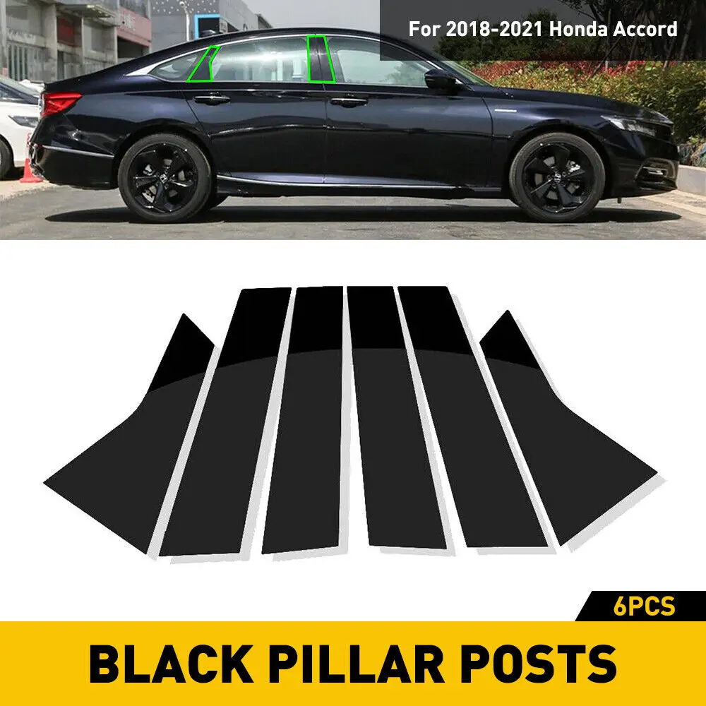 

6Pcs Pillar Post For Honda Accord 2018-2021 Door Trim Cover Car Auto Accessories