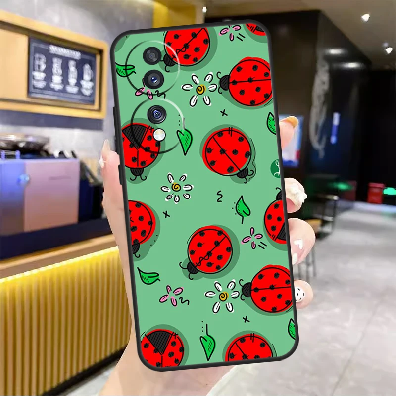 Ladybug Beetle Case For Honor 90 Lite 70 Lite 50 X8a X9a X7a X6a X7 X8 X9 Magic 5 Pro 4 Lite 9X 8X Coque