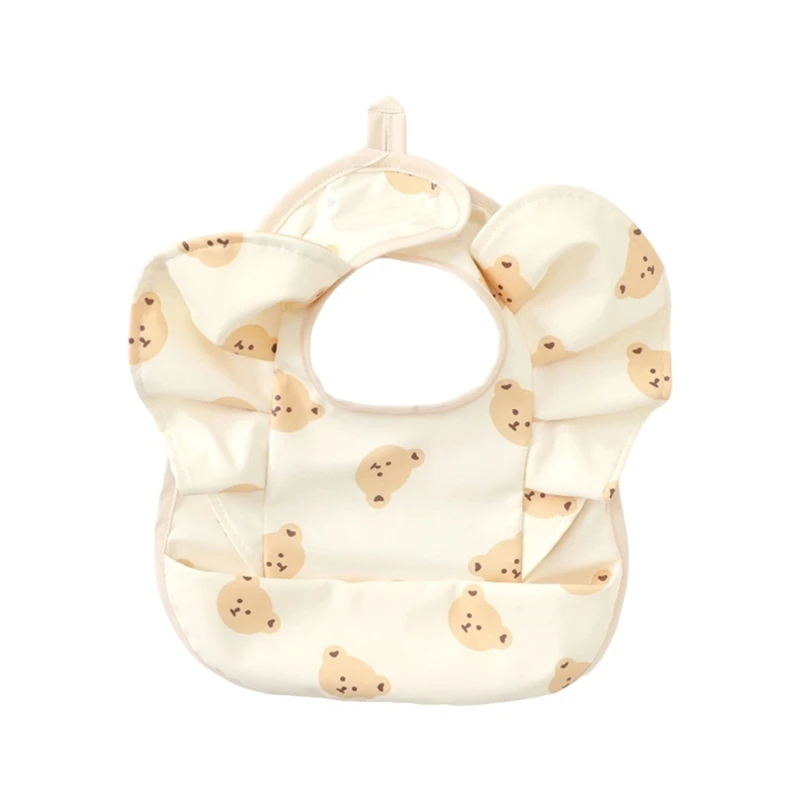 

Y4QA Wing Shaped Drooling Bib Machine Washable Adjustable Closure Spill Proof Bib