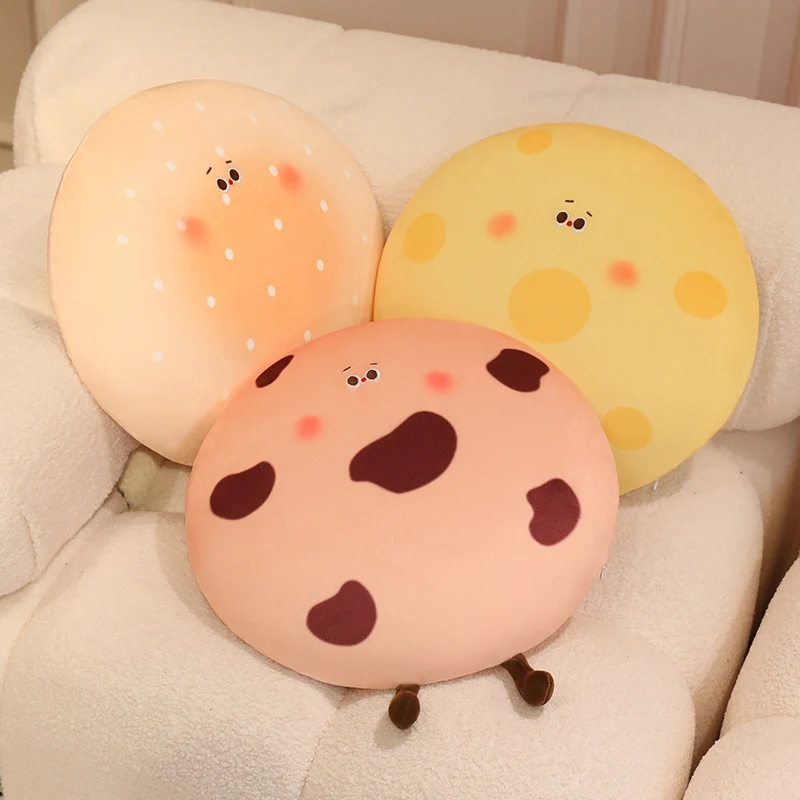 Creative Cookies Bread Plush Seat Cushion Soft Food Pillows Stuffed Doll Toys Girl Birthday Room Decor New Year Gift