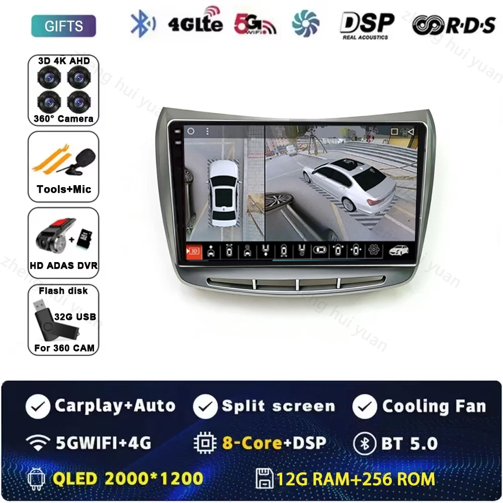 Voor Landcia Delta 2009-2019 Autoradio Carplay Auto Multimedia Stereo Video Player GPS Navigatie WIFI 4G RDS BT