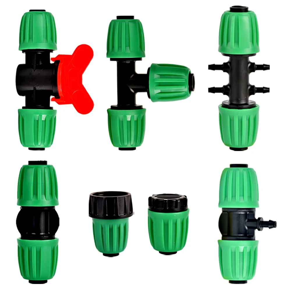 16mm PE Tubing Water Connecters 1/2 To 1/4'' Pipe Reduced Coupling Adapter Garden Irrigation Fittings