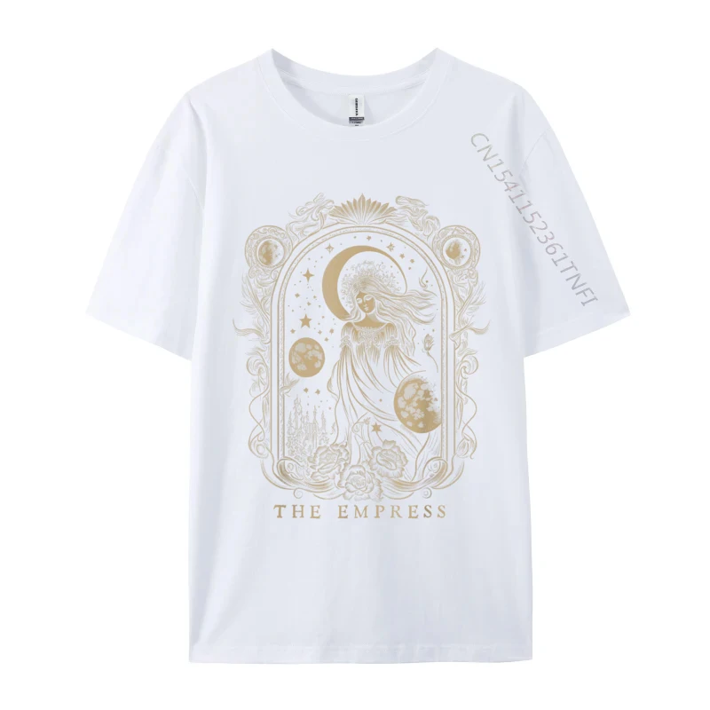 The Empress Tarot Card Goth Emo Occult Women Normal Simple Style Cotton O-Neck Man Luxury Designer T-Shirts Hip Hop Tops