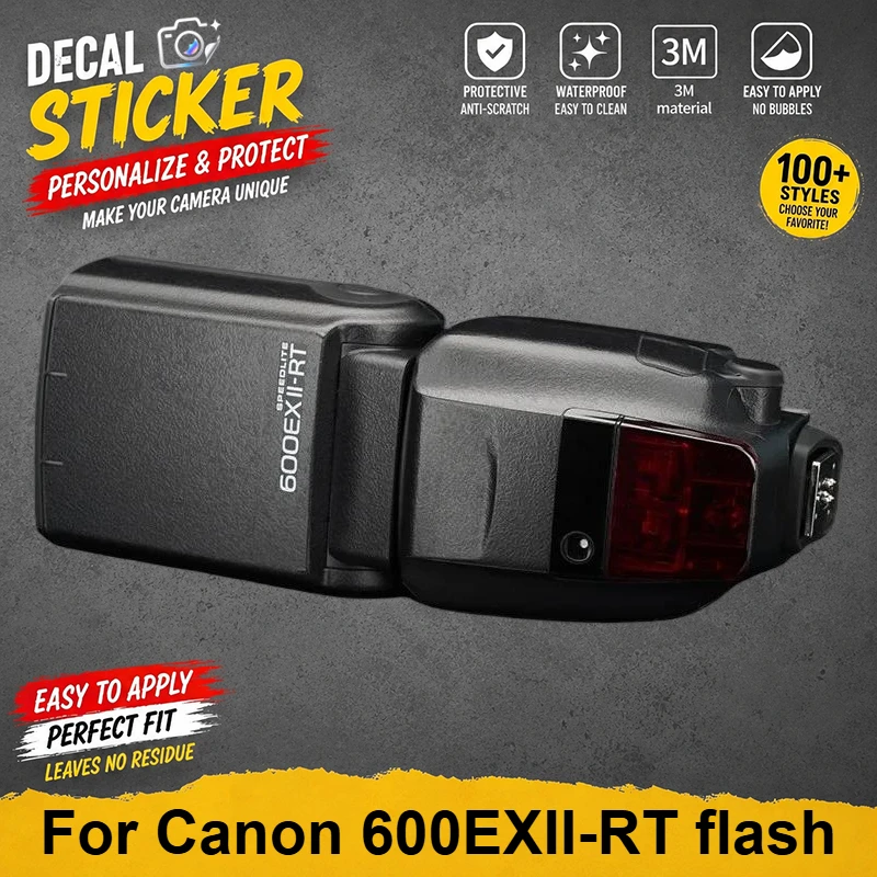 For Canon 600EXII-RT flash Skin Sticker Vinyl Protective Wrap Anti-Scratch Premium Personalized Decal 600EX II-RT Matte finish