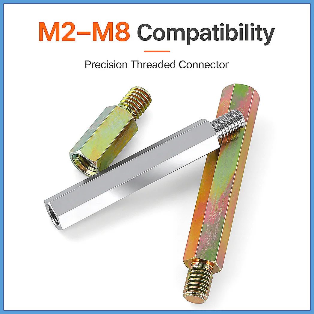 M2 M2.5 M3 M4 M5 M6 M8 Male Female Hex Standoff Pillar PCB Motherboard Mount Spacer Nickel Plated Zinc Carbon Steel Screw Nut