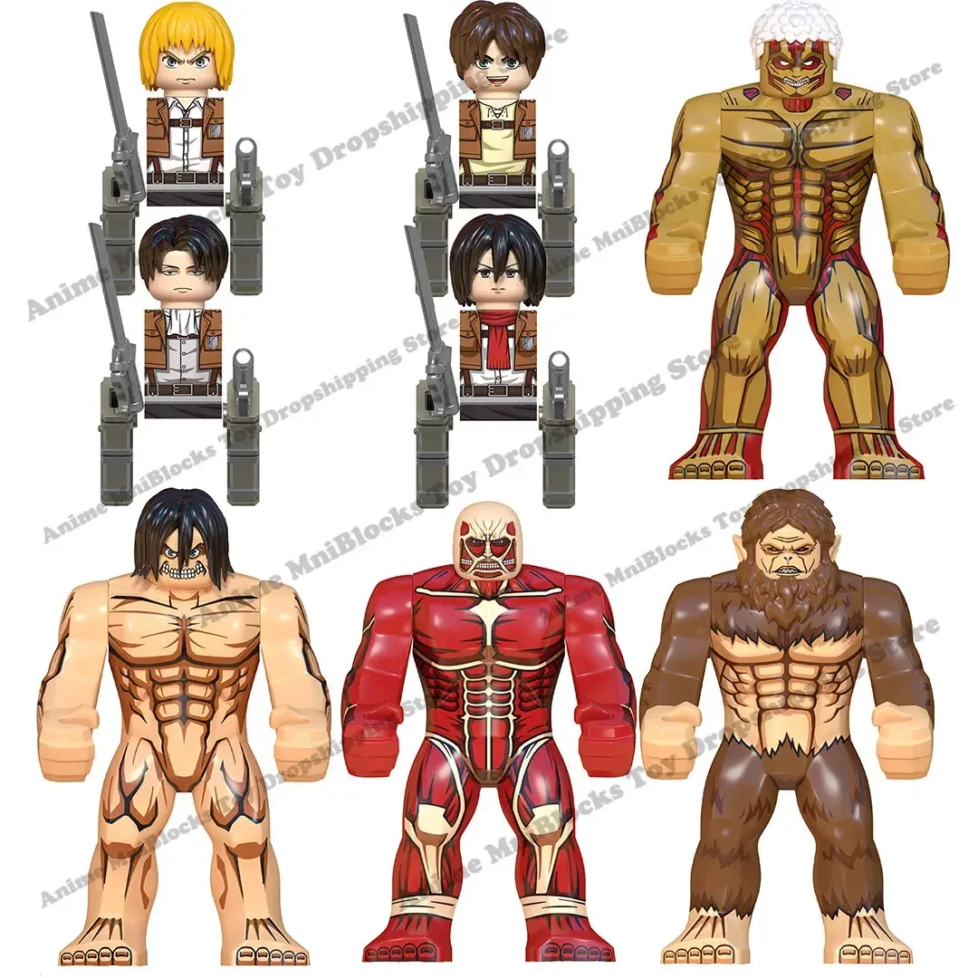 WM Blocks WM6148 WM6165 Anime Kyojin Bricks Dolls Attack on Titan Building Blocks Erem Jaeger Armin Levi Ackerman Mikasa Model