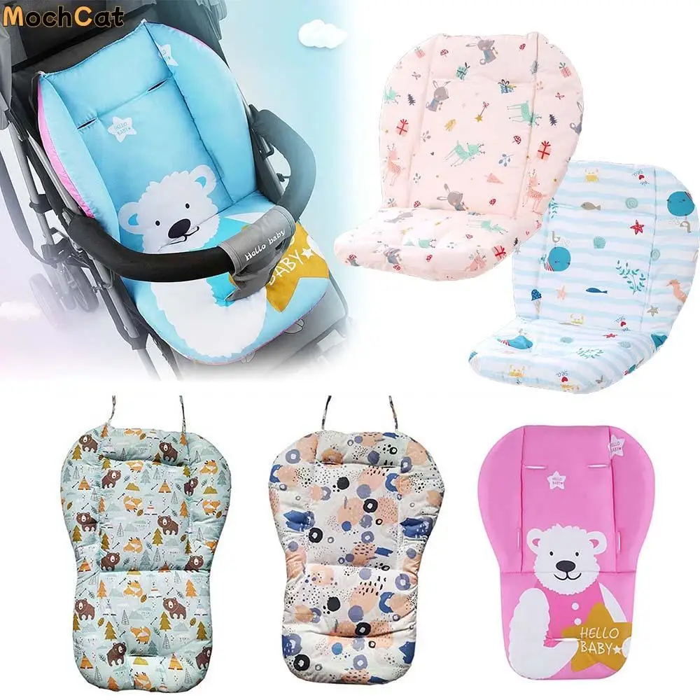 

Chair Pad Cart Mat Thick Mattress Baby Warmer Animal Print Stroller Accessories Cotton Mat Stroller Mat Liner Mat