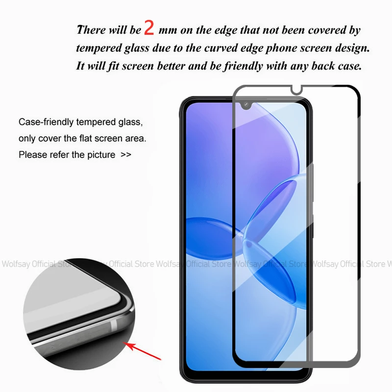 Full Glue Glass For Xiaomi Redmi 13R 5G Screen Protector Glass Xiaomi Redmi 13R Tempered Glass Protective Film Xiaomi Redmi 13R