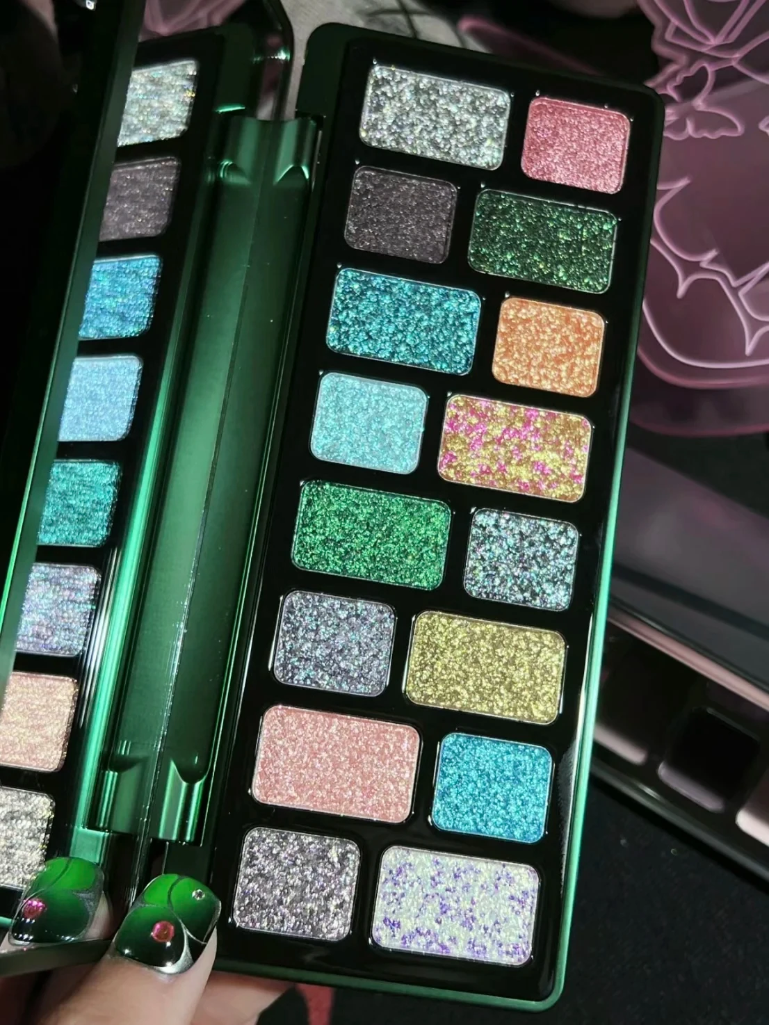 Qianyan Freya86-paleta de sombras de ojos, 16 colores, brillo, mate ahumado, Y2K, paleta de maquillaje, cosméticos