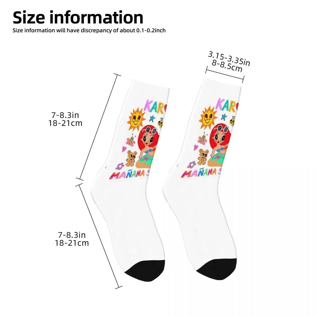 Manana Sera Bonito Karol G Socks Harajuku Sweat Absorbing Stockings All Season Long Socks Accessories for Unisex Christmas Gifts