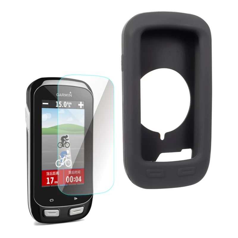 Capa protetora de silicone para computador de bicicleta cnc, capa protetora contra choques para garmin edge 530 830 130 520 820 1000 1030