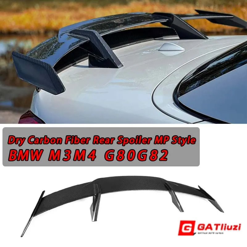 

For BMW M3 G80 M4 G82 2021-2023 MP Style Real Carbon Fiber Rear Spoiler Bumper Lip Trunk Wing Boot Spoiler Body Kit Accessories