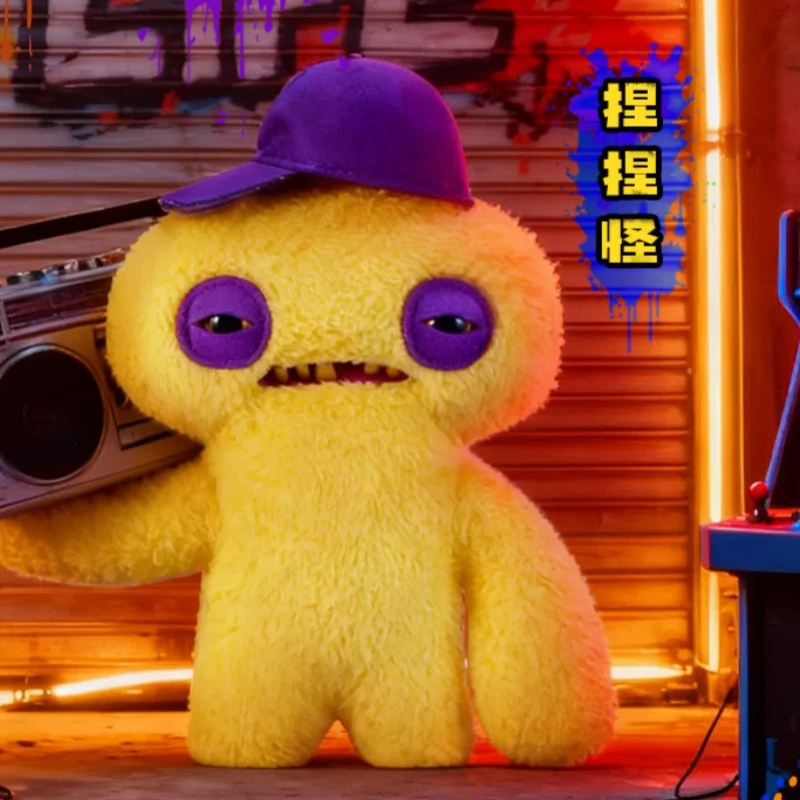 Original Fuggler Fugg Life Plush Monster Doll Big Eyed Tooth Monster Peluche Toy Soft Pillow Collection Birthday Gifts Big Doll