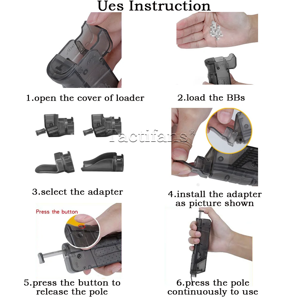 Tactifans Speedloader – Cargador rápido Airsoft - imagen 5