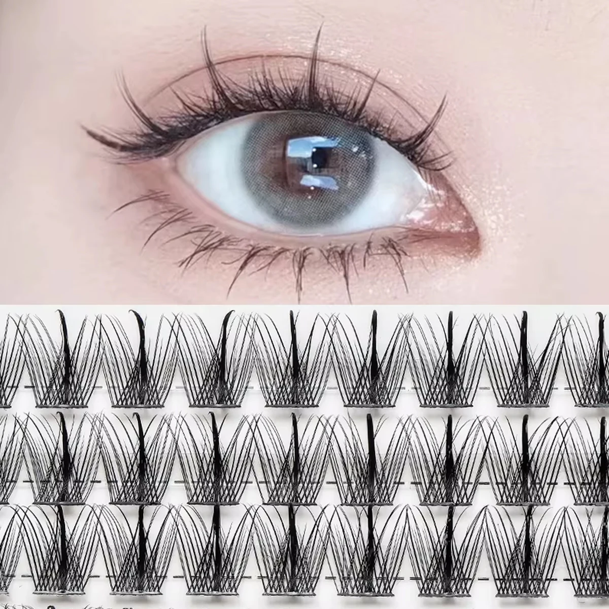 1/30/320pcs Natural False Eyelashes, Cruelty Free, Suitable For Daily Wear Diy Eyelash Extension, Single Eyelash Eyelash Cluster