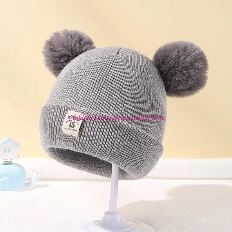 

Toddler Caps Kids Winter Hat Soft Warm Babies Beanie Hat Knitted Infant Winter Hat for Boys Girl Christmas Gift 425F