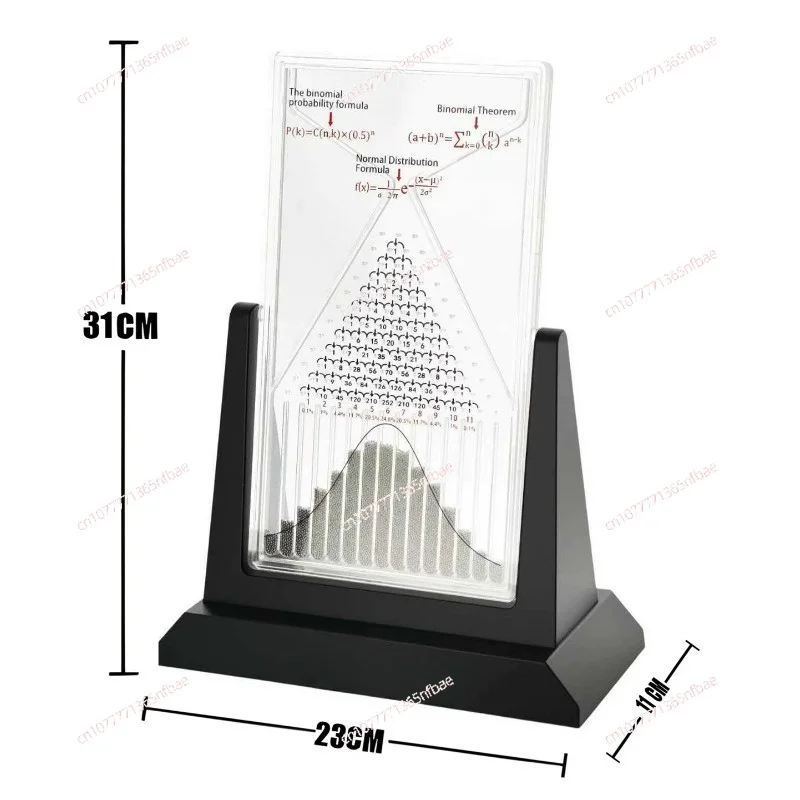 Galton board, normal distribution model STEM certification investment probability physics teaching tool