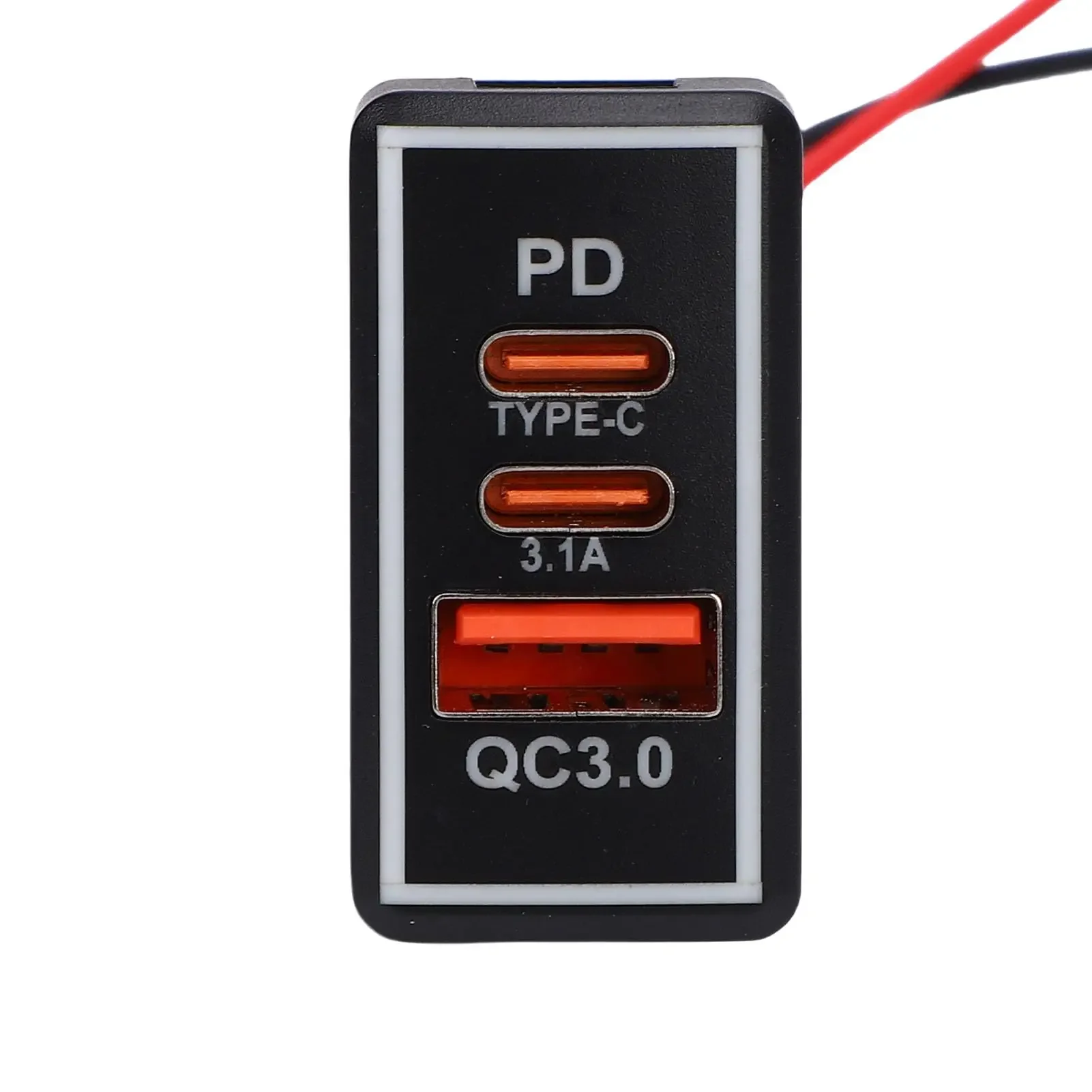 Schnelles PD QC USB-Ladegerät für Auto, Motorrad, LKW, Boot - Ladeadapter für Toyota CRUISER, FORTUNER, HILUX – Detail 7