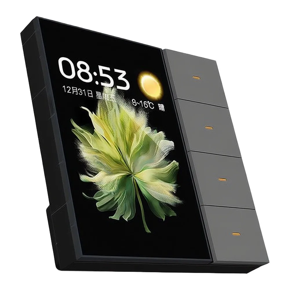 4 Groups for Smart Wall Switch for TuyaZigbee 3 5 Inch Touch Control with Color Temperature Adjustment Functionality