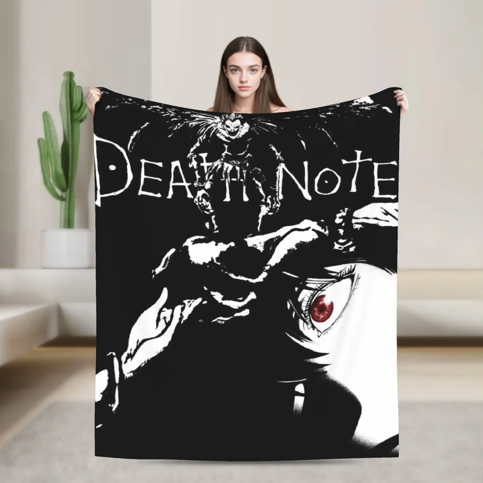 deaths notes anime catoon Blanket Fleece  Relax Super Soft Throw Blanket for Home Bedspreads