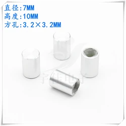 2PCS 7×10 Aluminum Alloy Key Cap Electronic Instrument Panel Switch Cap Power Amplifier Audio Key Cap Square Hole 3.2MM
