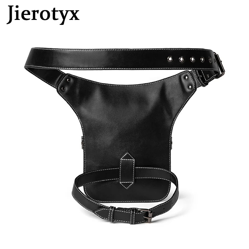 JIEROTYX Vintage Steampunk Motorcycle Leg Bag Women Water Repellent Rock Gothic Biker Bags Packs Victorian Drop Leg Pouch