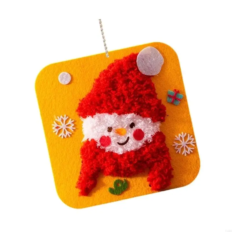 54DA Holiday Theme Ornament Sewing Craft Activity Set For Children Fabric Christmas Tree Decoration Craft Project Materials