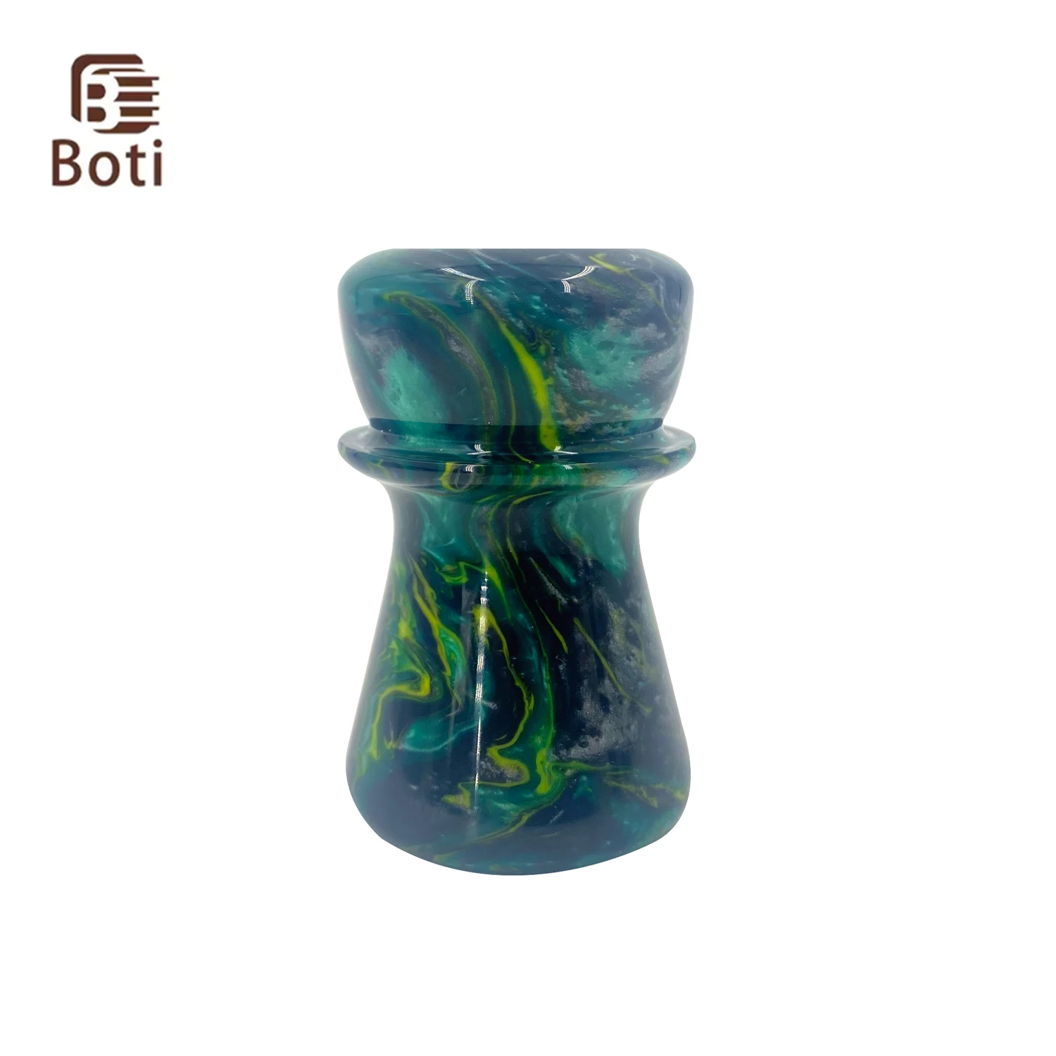 

Boti Brush-Shaving Brush Handmade Ink dyed Cyan gold Handle Men's Morning Cleaning Beard Tools KitShaving beard brush for men
