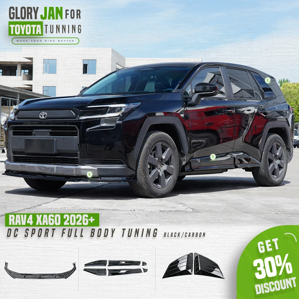 

For Toyota XA60 2026+ DC Sport Front Bumper Trim Lip & Side Skirts Body Kit Bumper Lower Lip Car Spoiler Body Tuning