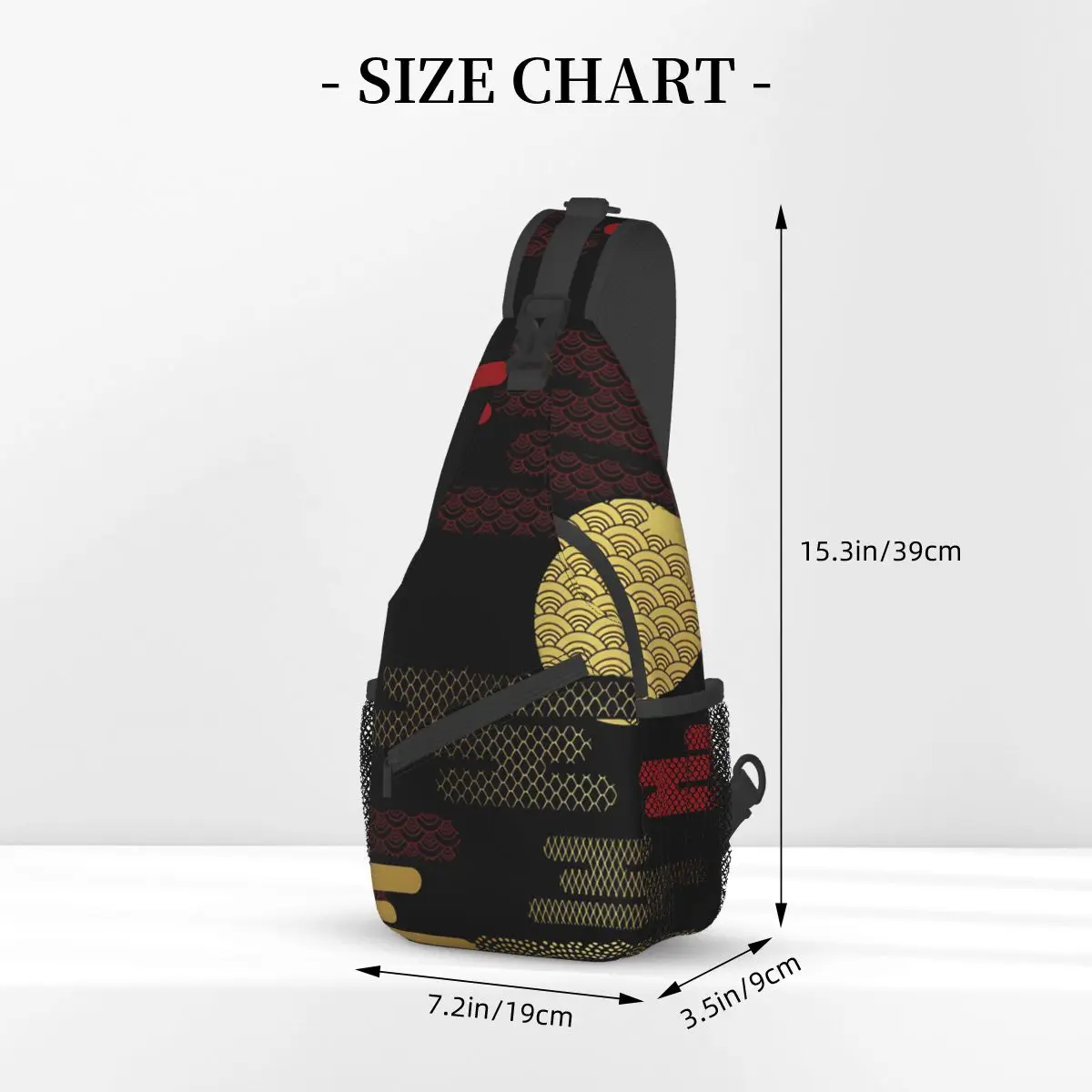 Japanese Style Crossbody Bag Sports Cloud Traditional Geometric Kimono Chest Bag Unisex Women Man Shoulder Backpacks Travel