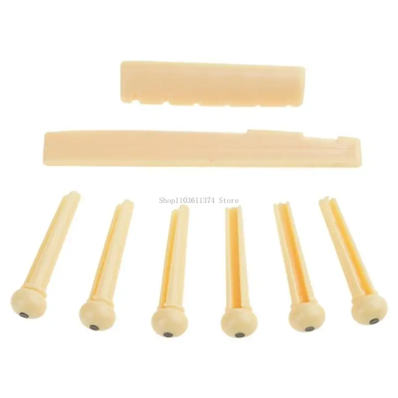 

Guitar Accessories Bridge Pins & Saddle & Nut Replacement 6 Strings Bridge Pins