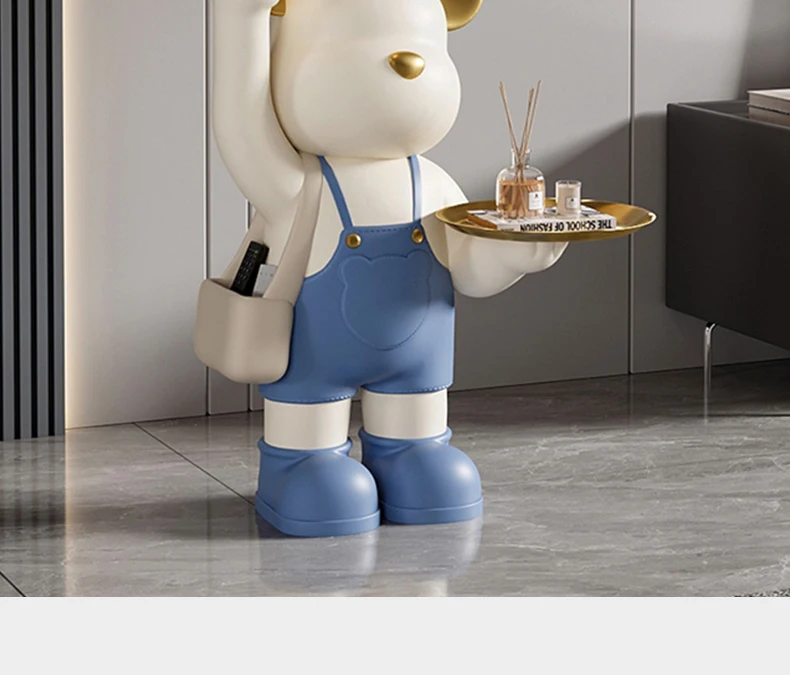 Urso violento para sala, ornamentos