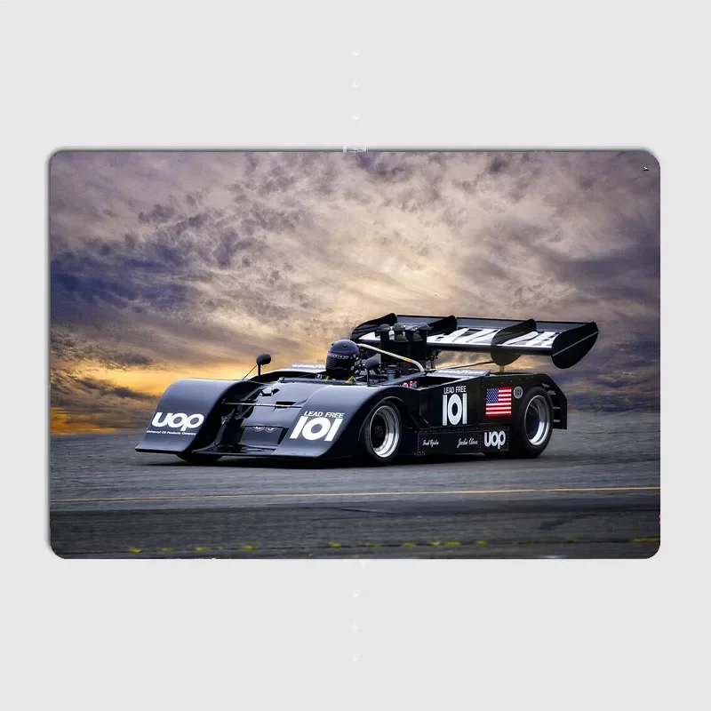 1972 الظل Mk III Can Am سيارة رياضية كلاسيكية ريترو المشارك المعادن الملصقات سيارة نادي ديكور المنزل بار تسجيل حانة غرفة ديكور جدار ديكور #2