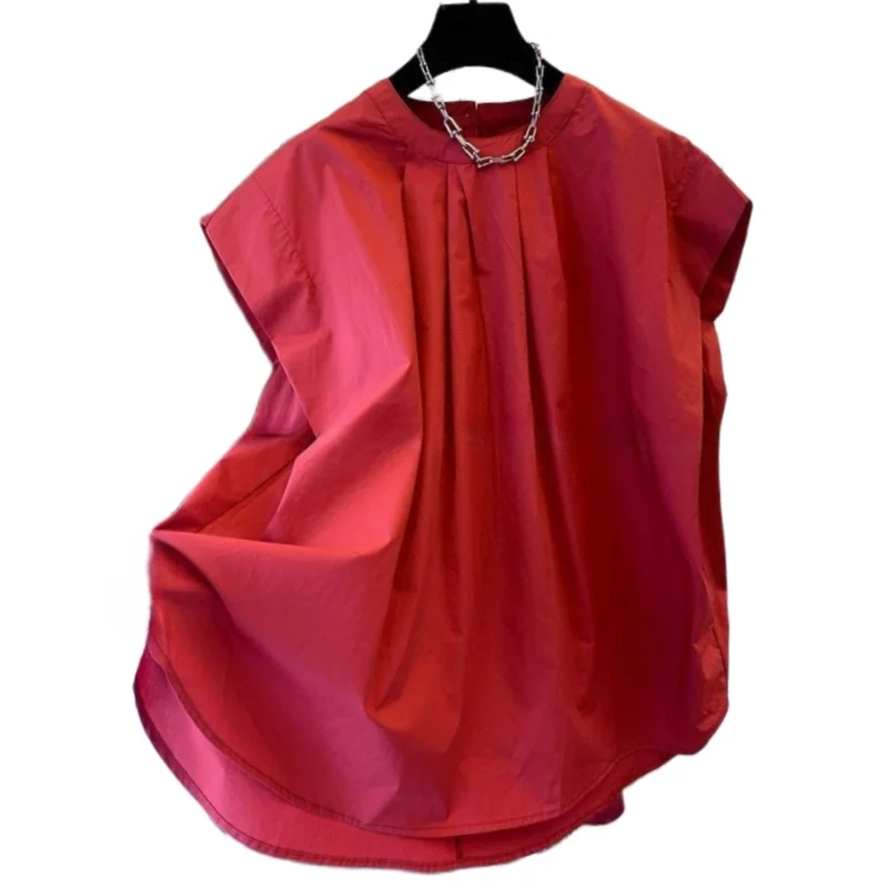 

SuperAen, уникальный стиль, свободный и модный хлопковый топ без рукавов для женщин, лето 2025, новые повседневные топы