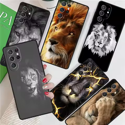 Brave Lions For Samsung Galaxy S24 Ultra S21 S22 S8 S9 S10E Note 10 20 Plus FE S23 Phone case Cover Coque