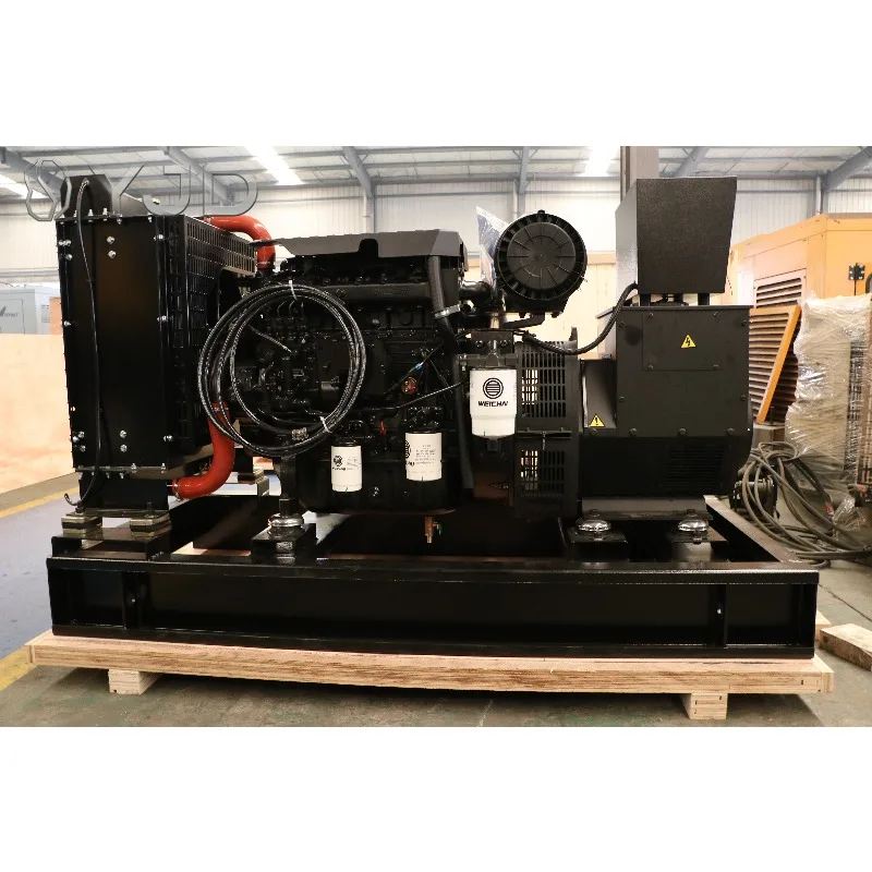 Reliable Power Open Frame Generator 45KVA Weichai Engine Low Noise Design