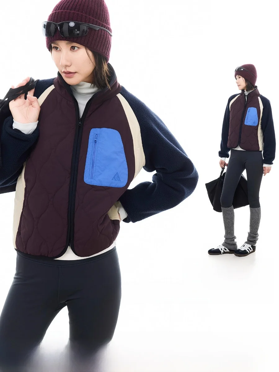 

Thiened ort Стеганая хлопковая куртка, женская зимняя верхняя одежда, повседневная версия со стойкой, застежка-молния, теплое наполнение