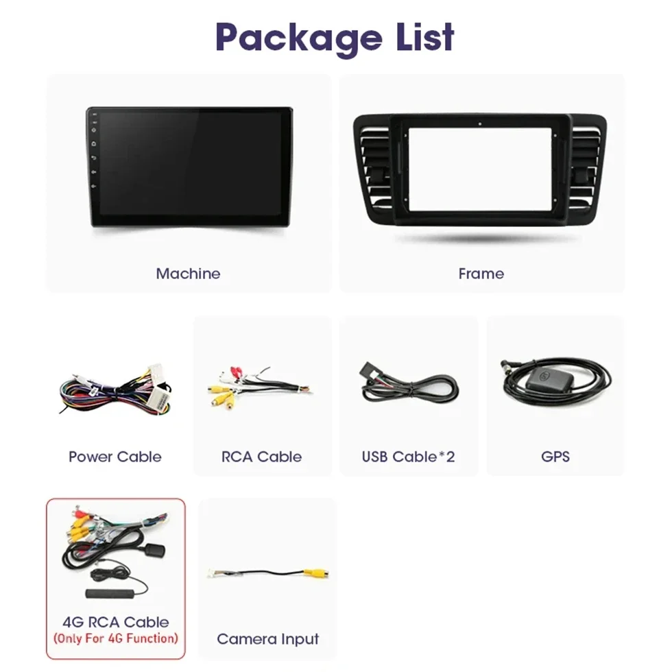 Android 14 Car Radio For Subaru Outback 3 Legacy 4 2003- 2009 Multimedia Video Player GPS 4G Wireless Carplay Autoradio DSP