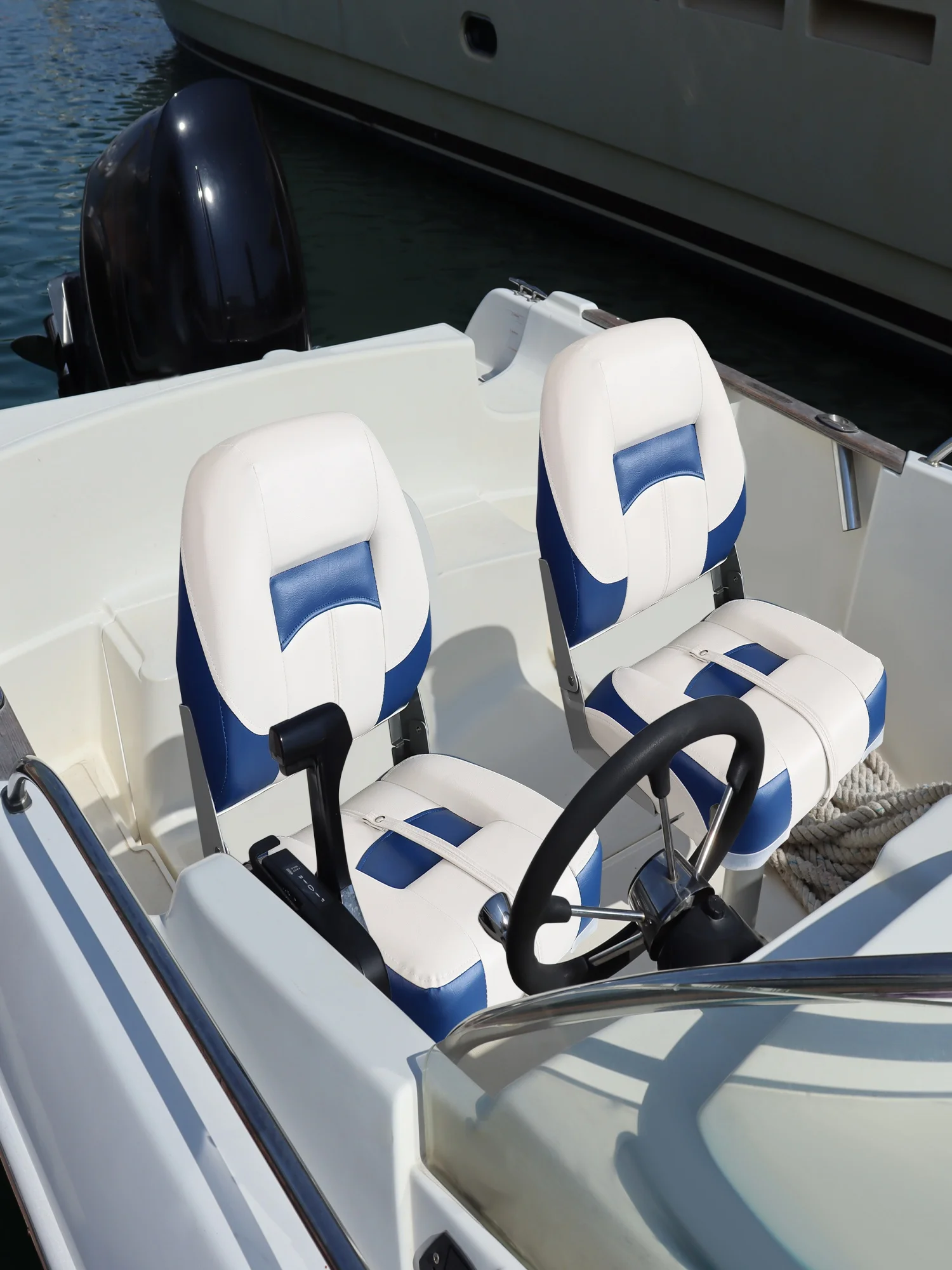 

2PCS Boat Seats Marine Foldable Low Back Fold Boat Back Chairs for Fishing Marine Bass Pontoon Yacht Speed
