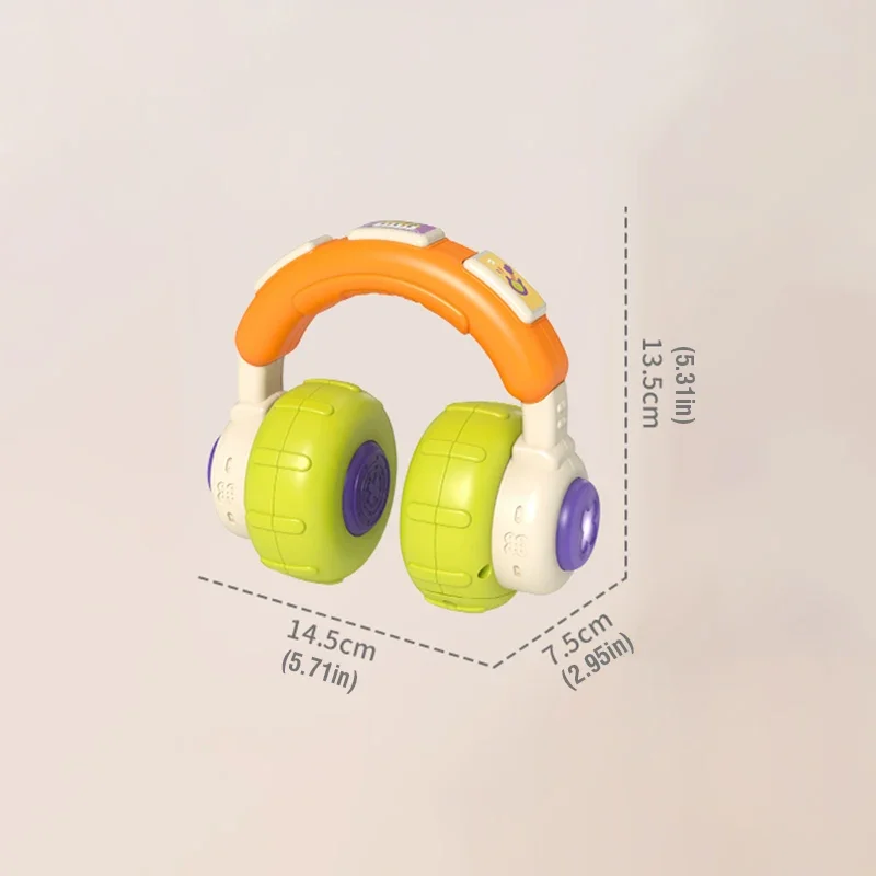 Cuffie musicali per l'illuminazione Sveglia automatica del sonno Texture liscia e piacevole Giocattoli sicuri per l'educazione precoce per il regalo di Natale del bambino