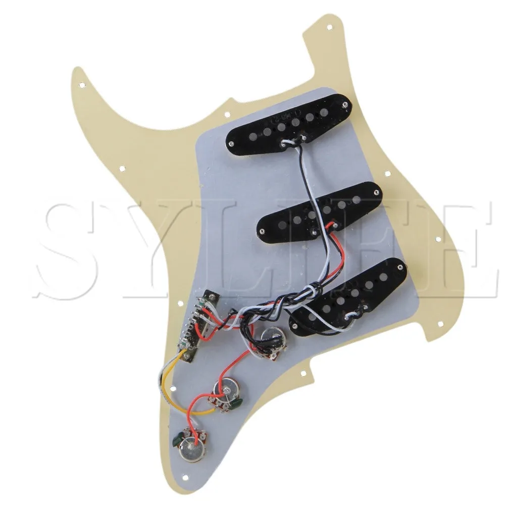 3-ply SSS PVC Pickguard with 3 ALNICO V Single Coil Pickups 5-Way Switch