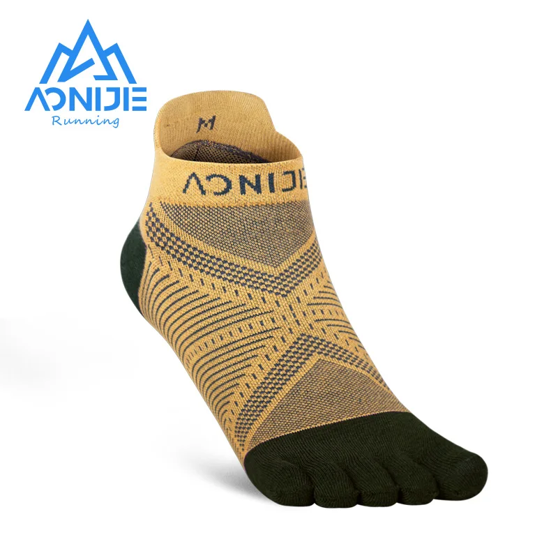 One Pair AONIJIE E4824 Sports Low Cut Athletic Toe Socks Breathable Five Toed Barefoot for Running Hiking Marathon Race