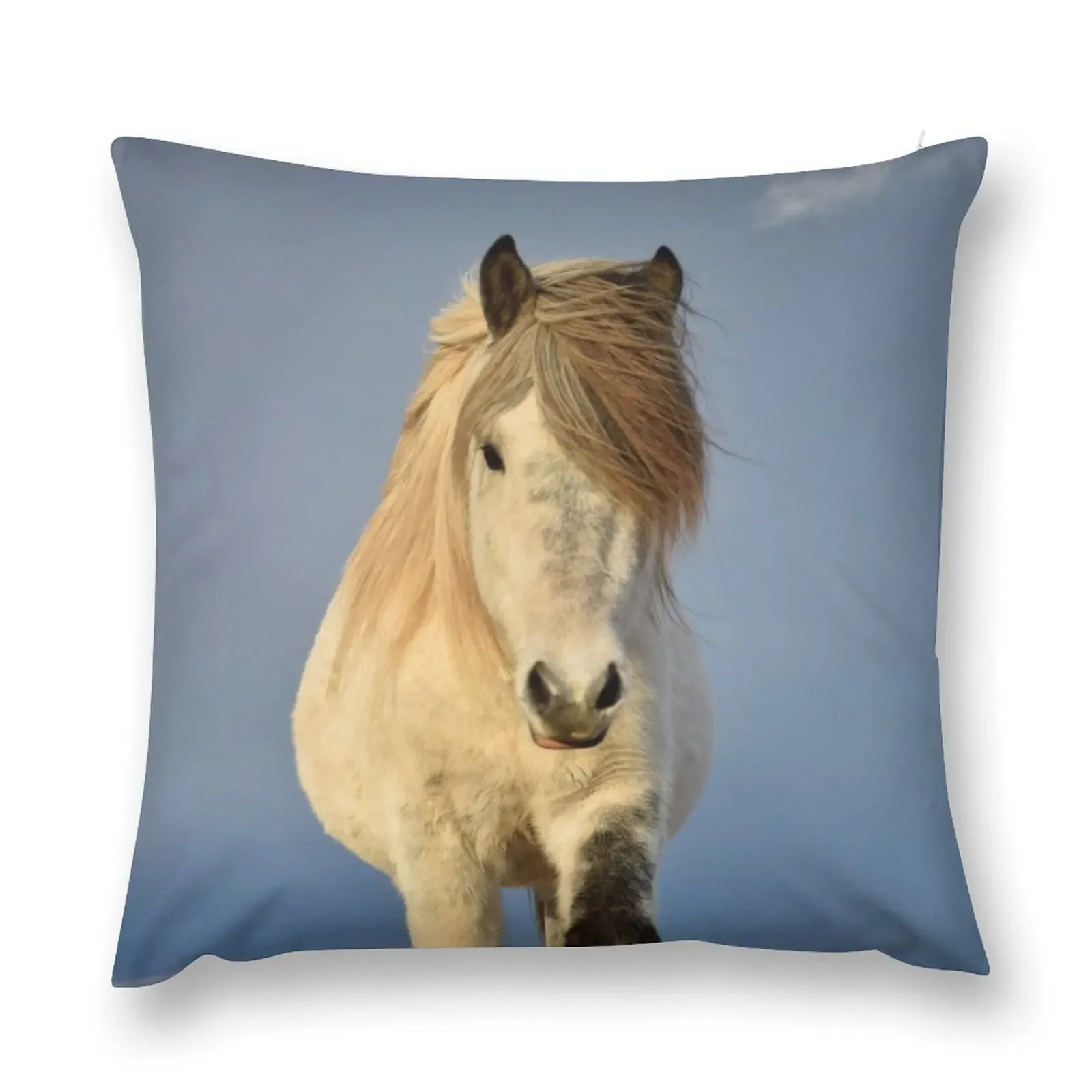 

Curious Icelandic horse Throw Pillow Pillowcases For Pillows Christmas Cushion For Home pillow